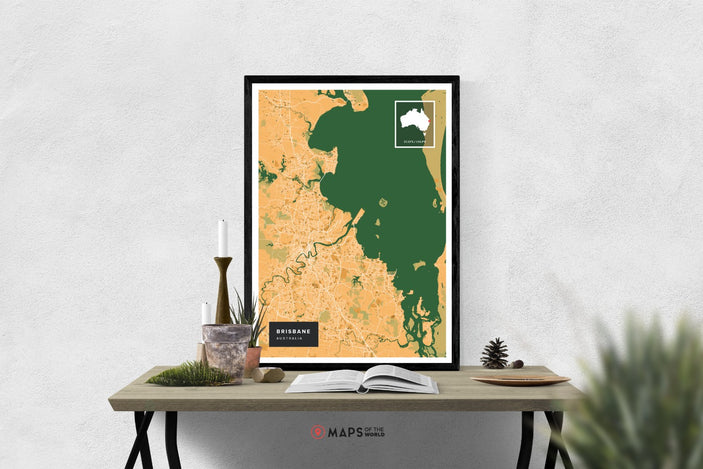 Brisbane Map Print | Maps of the World