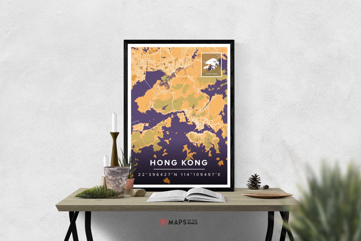 Hong Kong Map Poster | Maps of the World