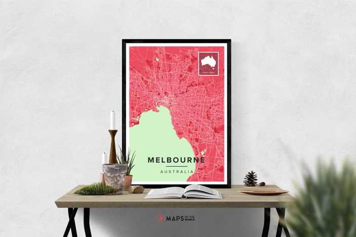 Melbourne Map Print | Maps of the World