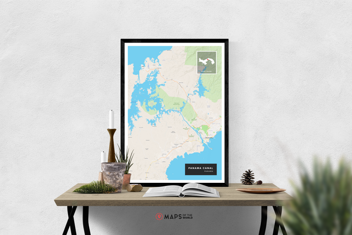 Panama Canal Map Poster | Maps of the World
