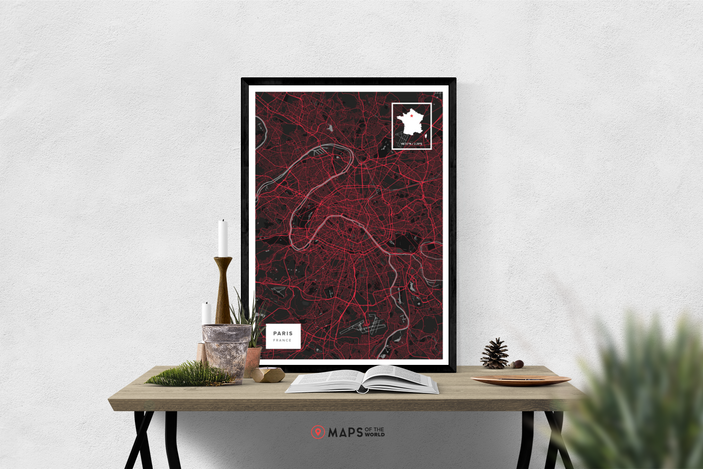 Paris Map Print | Maps of the World