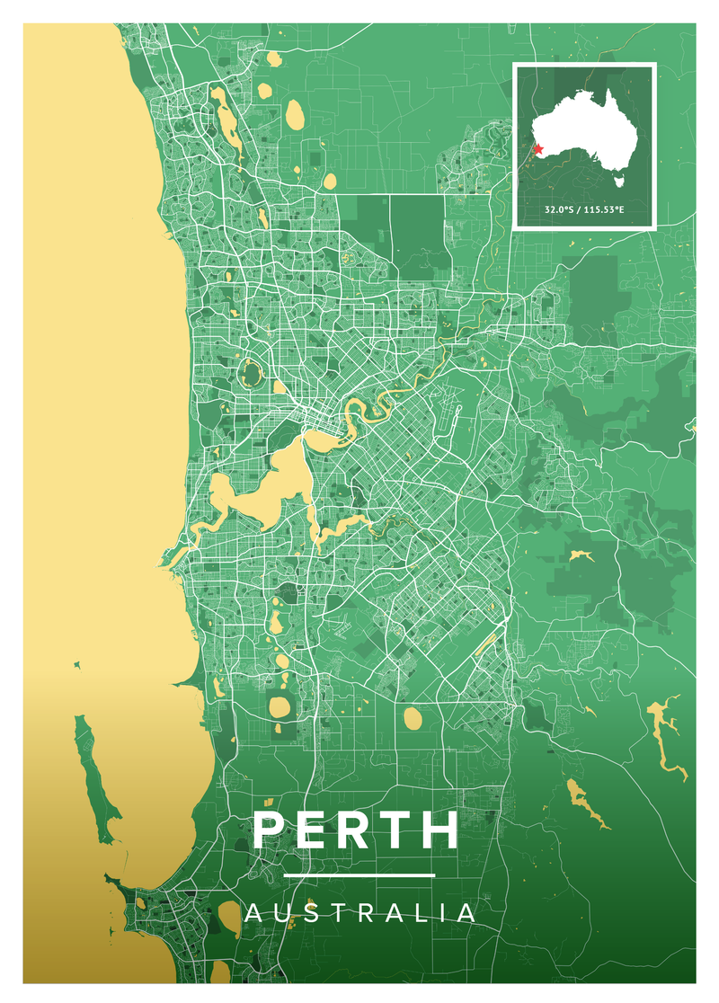 Perth Map Poster