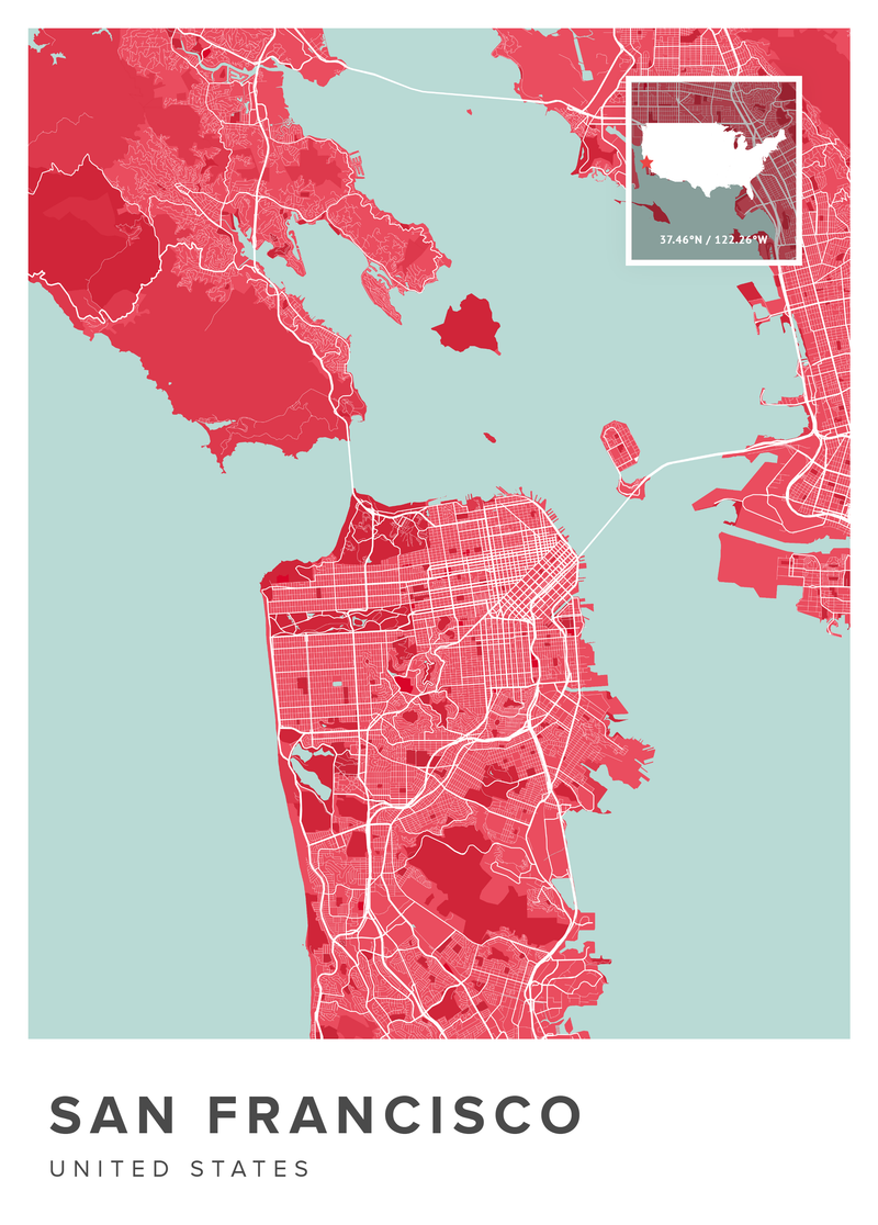 San Francisco Map Poster