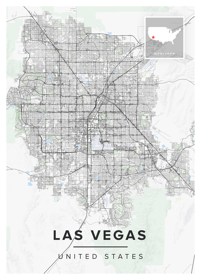 Las Vegas Map Poster | Maps of the World