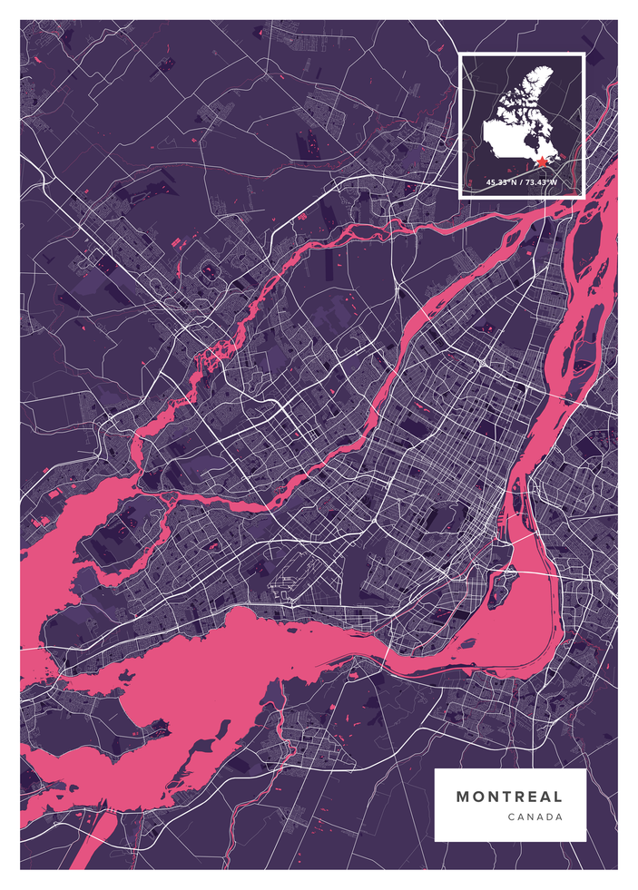 Montreal Map Poster | Maps of the World