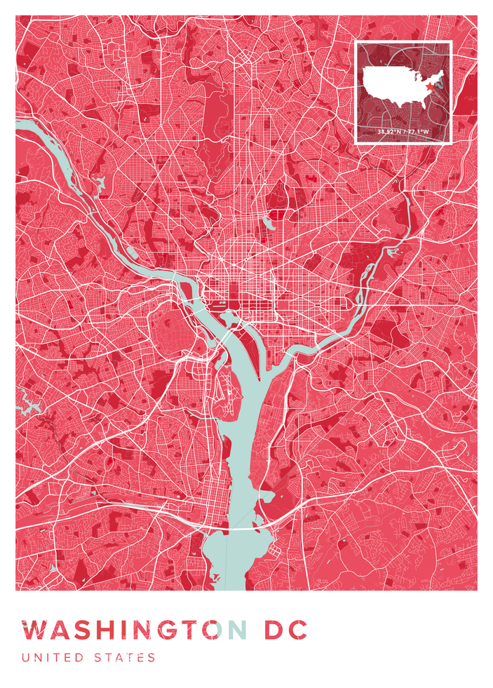 Washington DC Map Poster | Maps of the World