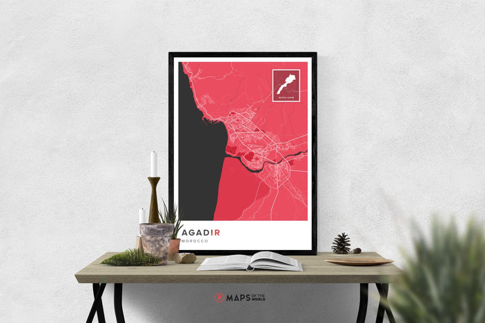 Agadir Map Poster | Maps of the World