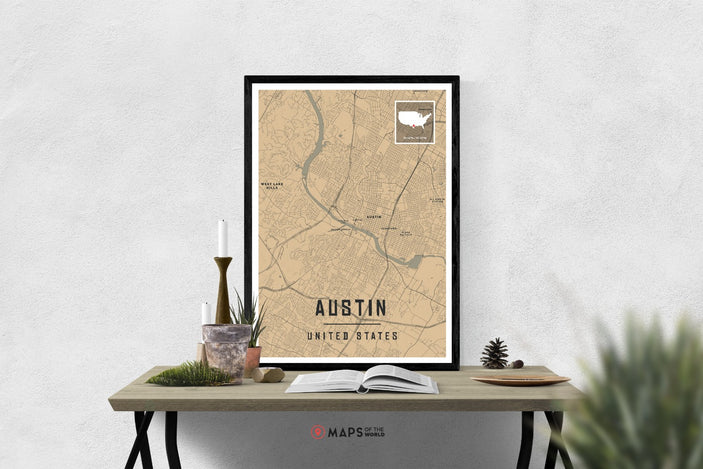 Austin Map Poster | Maps of the World