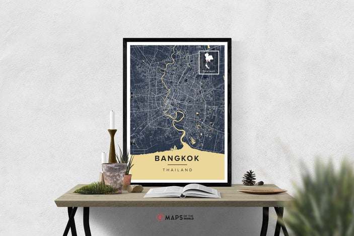 Bangkok Map Poster | Maps of the World