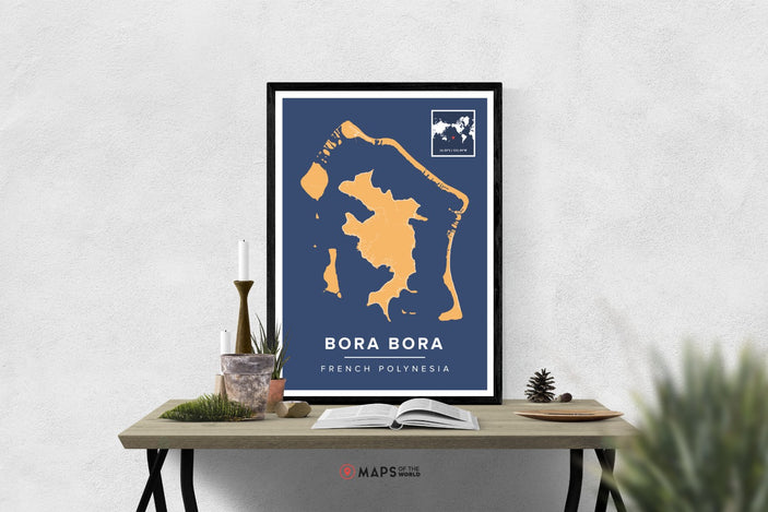Bora Bora Map Poster | Maps of the World