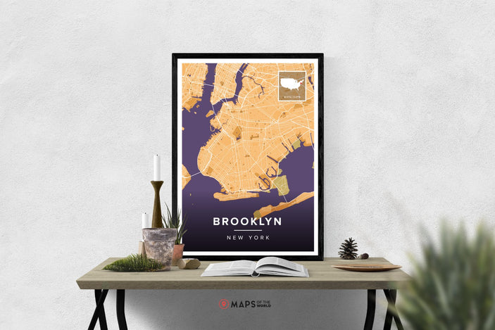 Brooklyn Map Poster | Maps of the World