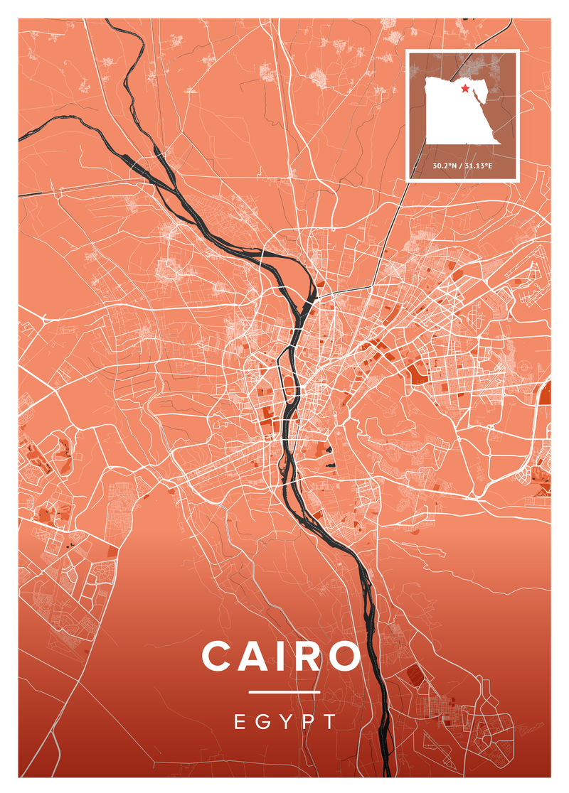 Cairo Map Poster