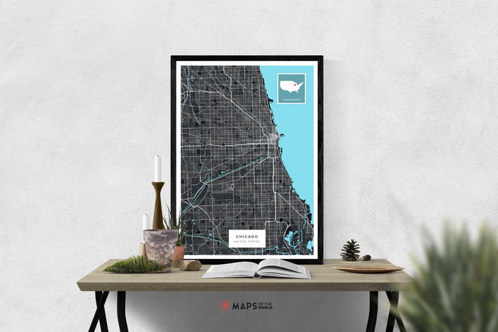 Chicago Map Poster | Maps of the World