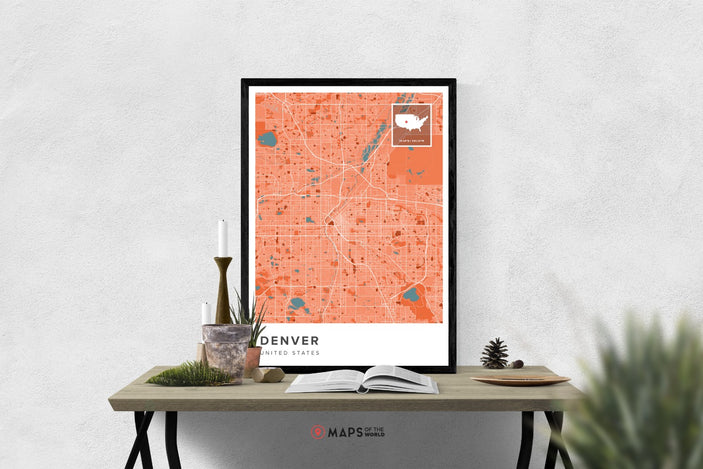 Denver Map Art | Maps of the World