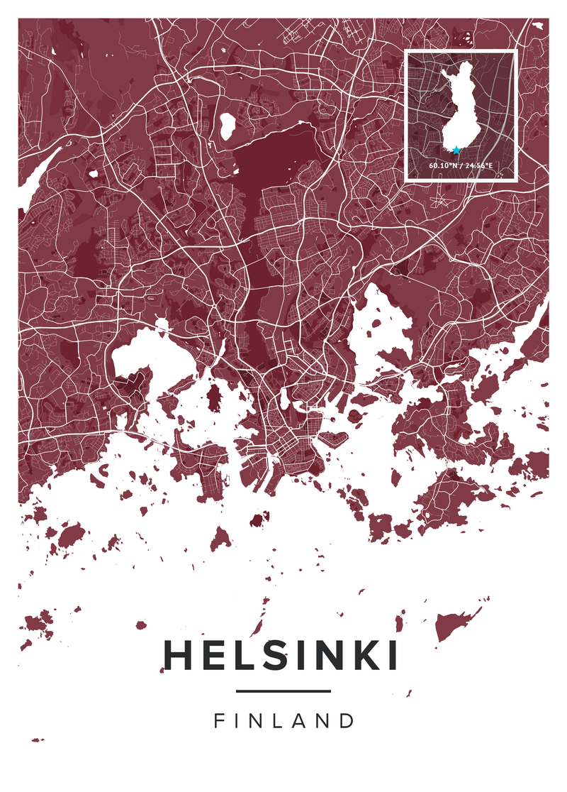 Helsinki Map Poster
