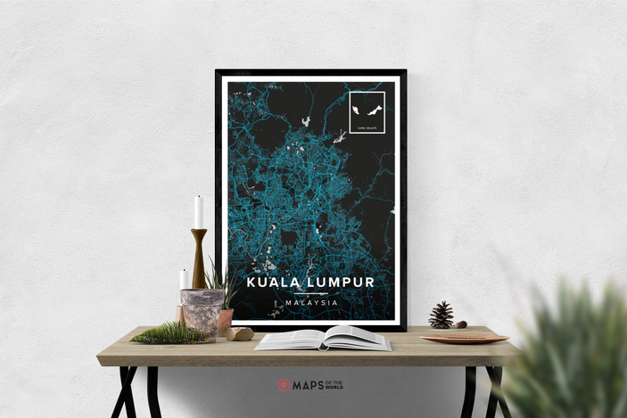 Kuala Lumpur Map Poster | Maps of the World