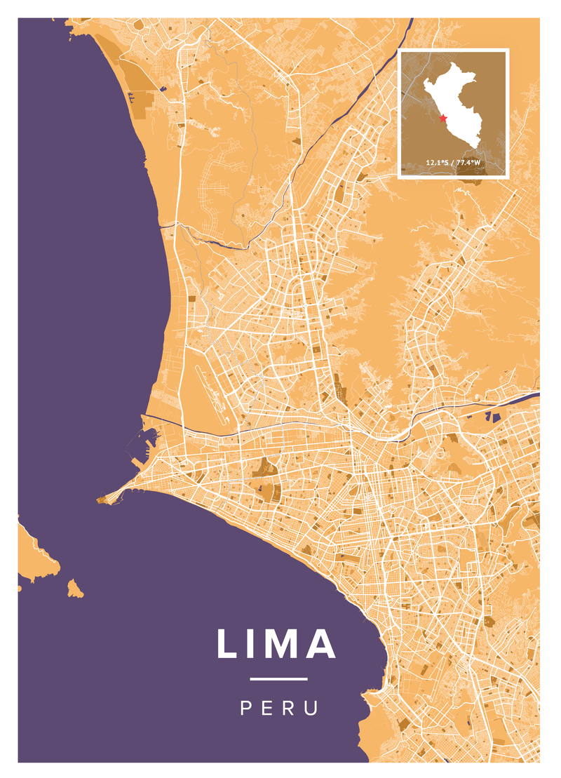 Lima Map Poster