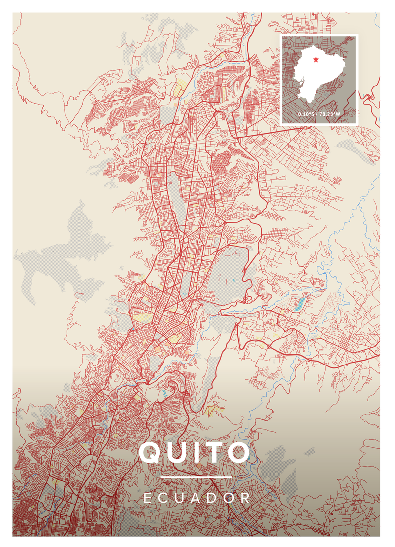 Quito Map Poster