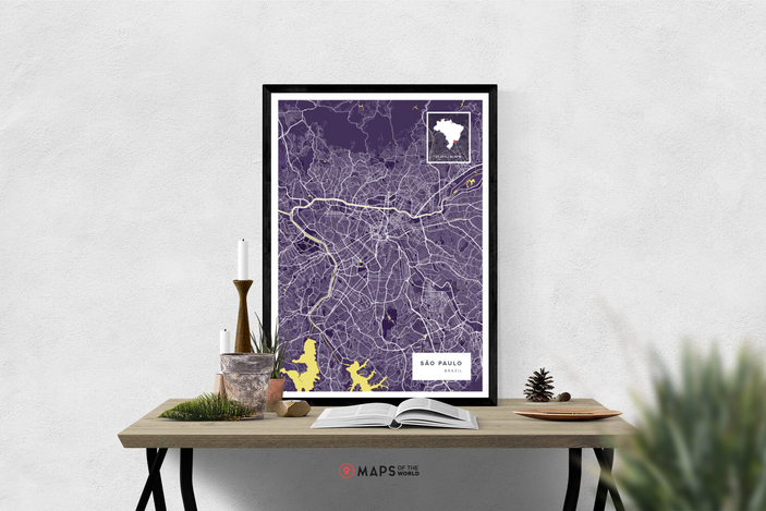 São Paulo Map Poster | Maps of the World