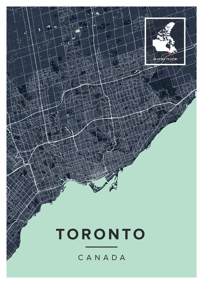 Toronto Map Poster | Maps of the World