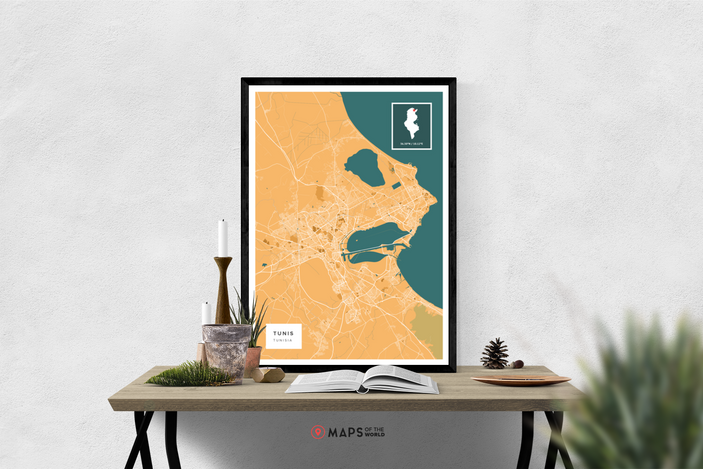Tunis Map Poster | Maps of the World