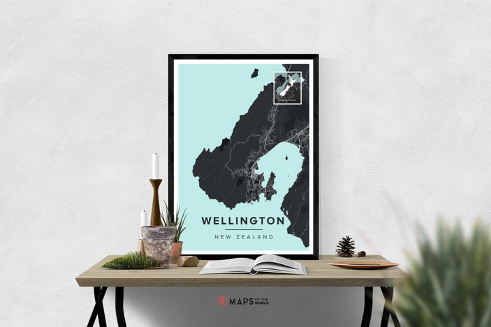 Wellington Map Poster | Maps of the World
