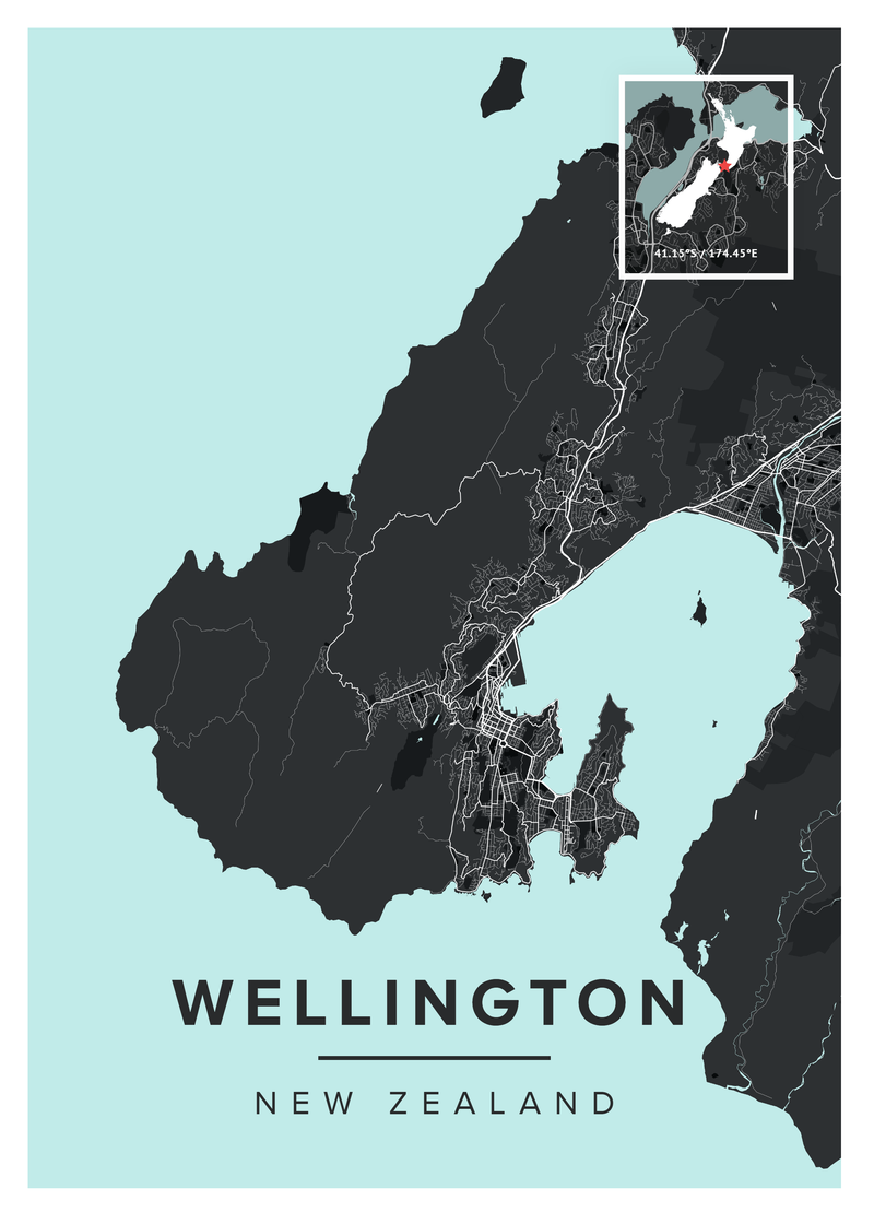 Wellington Map Poster